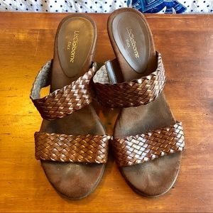 Liz Claiborne flex fit wedge sandals size 7.5